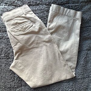 LEE Comfort Stretch Waistband Wide Leg Khaki 6 petite